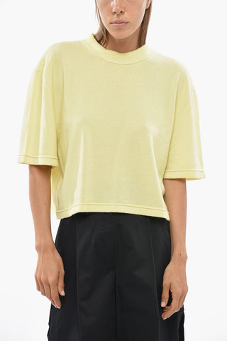 Short-Sleeve Cashmere Crewneck