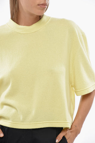 Short-Sleeve Cashmere Crewneck