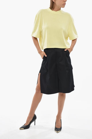 Short-Sleeve Cashmere Crewneck