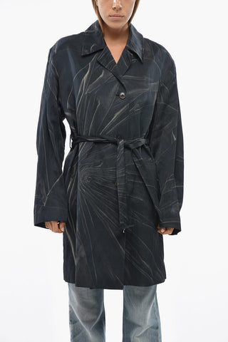 Light Double-Breasted Coat RAMBLAS A with Belt