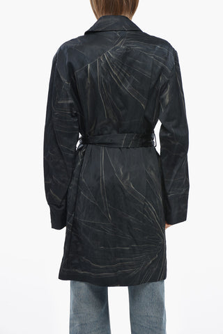Light Double-Breasted Coat RAMBLAS A with Belt
