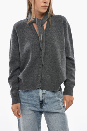 Cardigan mit Kapuze aus Schurwolle