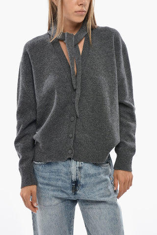 Virgin Wool Hooded Cardigan