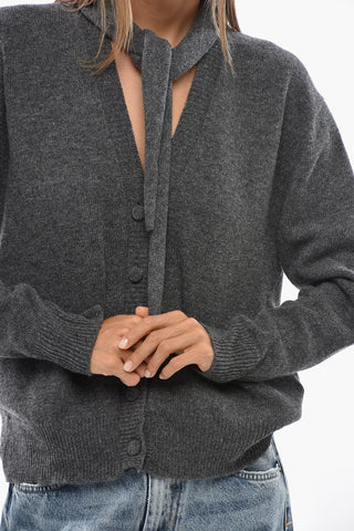 Virgin Wool Hooded Cardigan