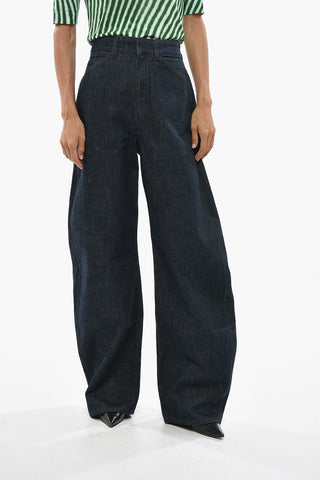 High-Waisted Curved Jeans 26cm