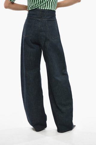 High-Waisted Curved Jeans 26cm