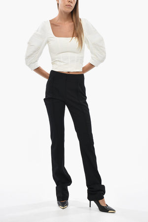 Pantaloni RENEE in Lana a Gamba Dritta