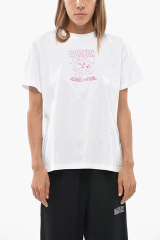 T-shirt Girocollo in Cotone con Stampa