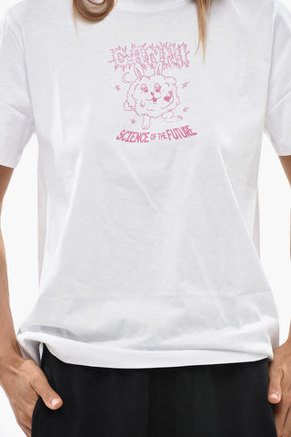 T-shirt Girocollo in Cotone con Stampa