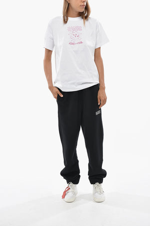 Baumwoll-T-Shirt Mit Rundhalsausschnitt Und Aufdruck