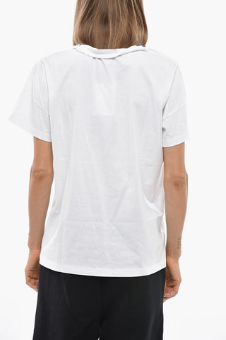 T-shirt Girocollo in Cotone con Stampa