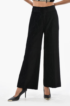 Wide-Leg Trousers With Antemio Motif