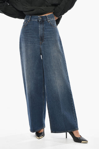 Jeans Wide Leg in Cotone Organico 28cm