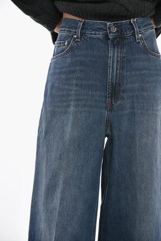 Jeans Wide Leg in Cotone Organico 28cm