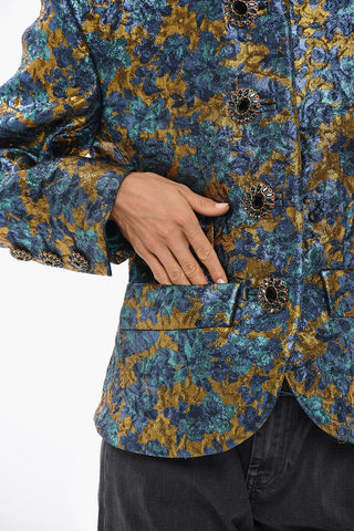 Lurex Jacket with Jewel Buttons