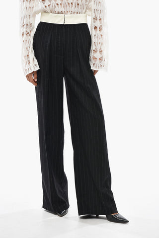 Pantaloni a Una Pince Sartoriali Gessati 