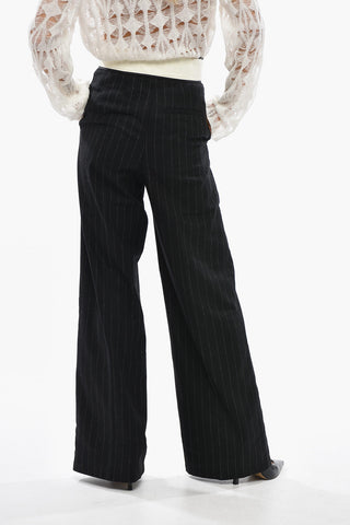 Pantaloni a Una Pince Sartoriali Gessati 