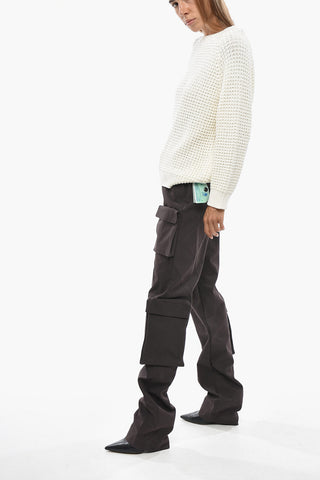 Cotton Openwork Crewneck