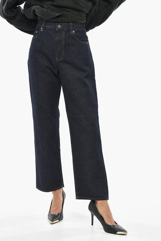 Organic Cotton Low-Rise Straight-Leg Jeans 20cm