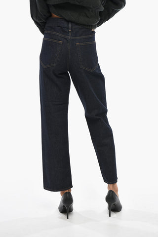 Organic Cotton Low-Rise Straight-Leg Jeans 20cm