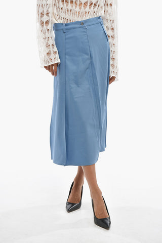 Wool-Blend Midi Skirt SIVIGLIA With Double Side Slits