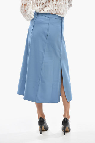 Wool-Blend Midi Skirt SIVIGLIA With Double Side Slits