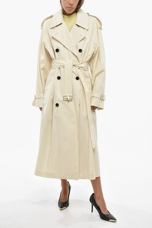 Lightweight Cotton Trench GIU With Belt And Contrast Buttons