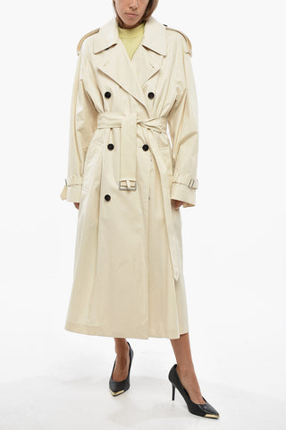 Lightweight Cotton Trench GIU With Belt And Contrast Buttons