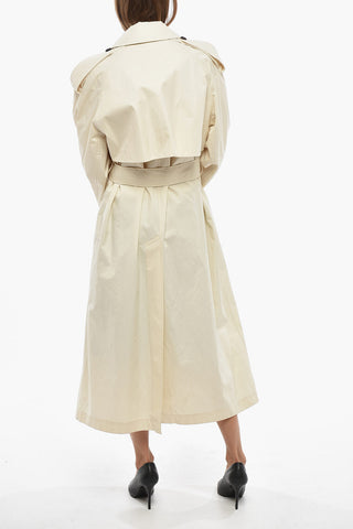 Lightweight Cotton Trench GIU With Belt And Contrast Buttons