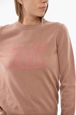 Maglia Girocollo BIMBA in Cashmere con Monogram Frontale