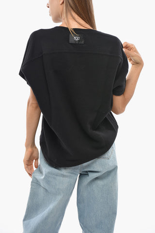 Double-Fabric Crewneck T-Shirt, Solid Color