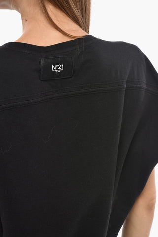Double-Fabric Crewneck T-Shirt, Solid Color