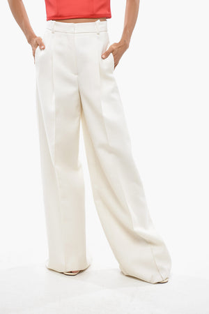 Single-Pleat Stretch Virgin Wool Trousers