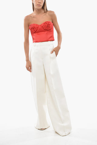 Single-Pleat Stretch Virgin Wool Trousers