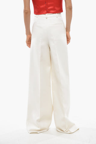 Single-Pleat Stretch Virgin Wool Trousers