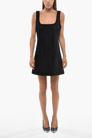 A-Line Dress in Antemio Pattern with Square Neckline
