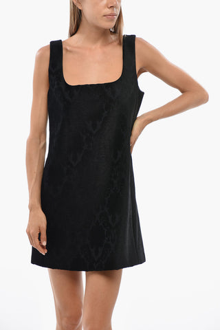 A-Line Dress in Antemio Pattern with Square Neckline