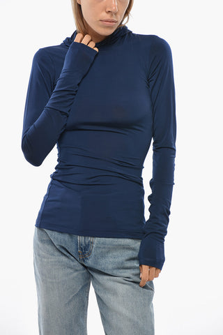 Top BILLIE Trasparente a Maniche Lunghe con Cappuccio