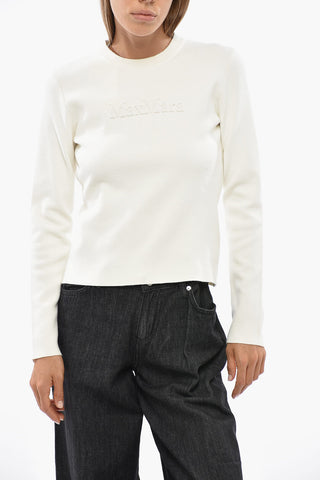 Wool-Blend Crewneck Sweater TICINO with Embossed Logo