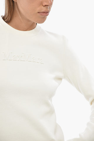 Wool-Blend Crewneck Sweater TICINO with Embossed Logo