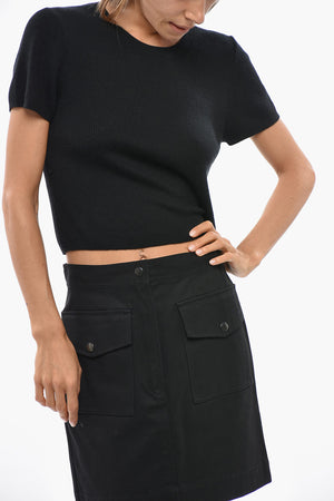 Ribbed Cashmere Crewneck T-Shirt