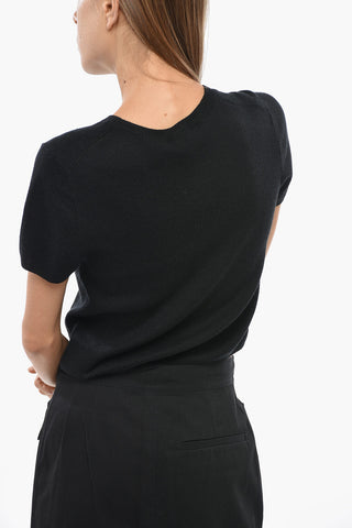 Ribbed Cashmere Crewneck T-Shirt
