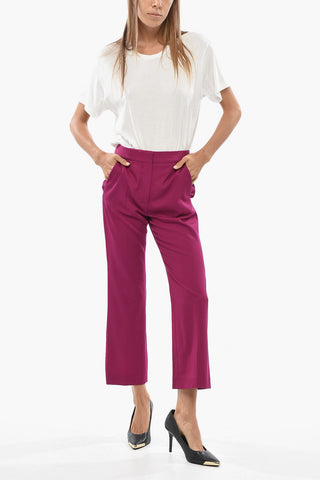 Wool-Blend Cropped Fit Pants CARLIE
