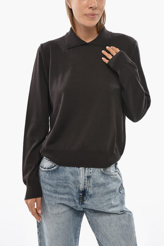 Virgin Wool Polo Neck Sweater