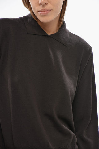 Virgin Wool Polo Neck Sweater