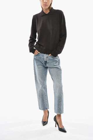 Virgin Wool Polo Neck Sweater
