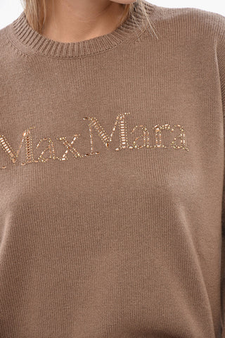 S Wool-and-Cashmere Crewneck Sweater KASSEL with Jewel Logo