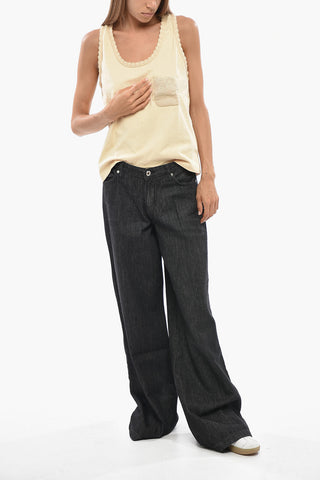 Pure Cotton Top with Embroidered Pocket