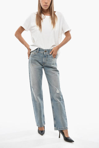 Straight-Leg Vintage-Effect Jeans 20cm