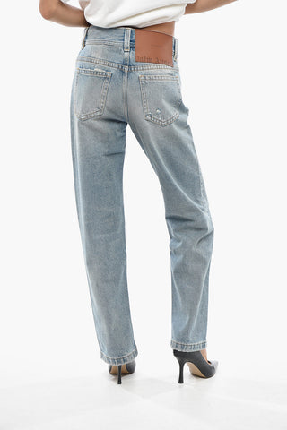 Straight-Leg Vintage-Effect Jeans 20cm